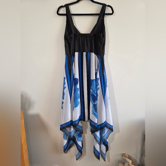 2/$20 Elegant Black and Blue Floral Dress - Picture 3 of 3